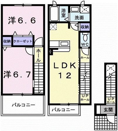 エステ・スールの物件間取画像